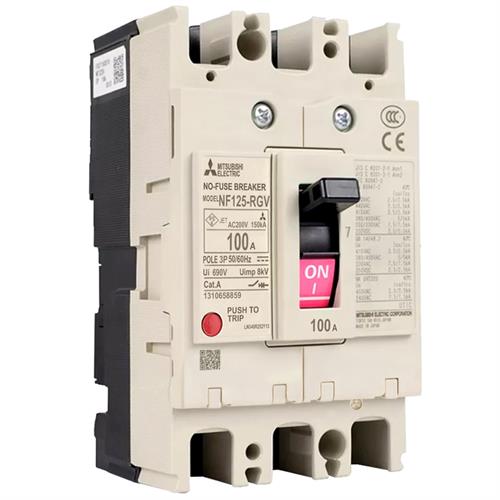MCCB MITSUBISHI 3P 80-100A 150kA chỉnh dòng 0.8-1.0In ( NF125-RGV )